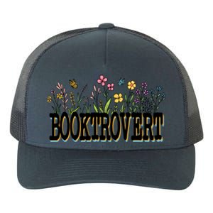 Floral Introverted Book Lover Booktrovert Funny Gift Yupoong Adult 5-Panel Trucker Hat