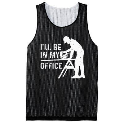 Funny I'll Be In My Office Art For Woodworker Carpenter Mesh Reversible Basketball Jersey Tank