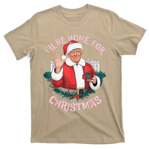 Funny ILl Be Home For Christmas Santa Trump Political Pjs T-Shirt