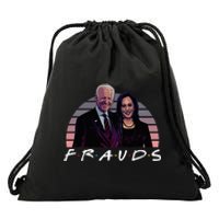 Frauds Impeach Biden Harris Now Anti Joe Biden Drawstring Bag