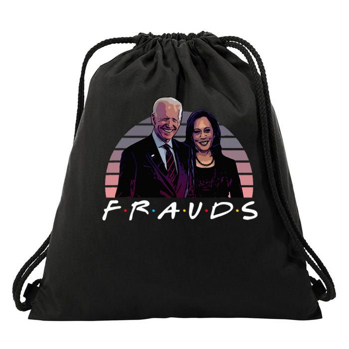 Frauds Impeach Biden Harris Now Anti Joe Biden Drawstring Bag