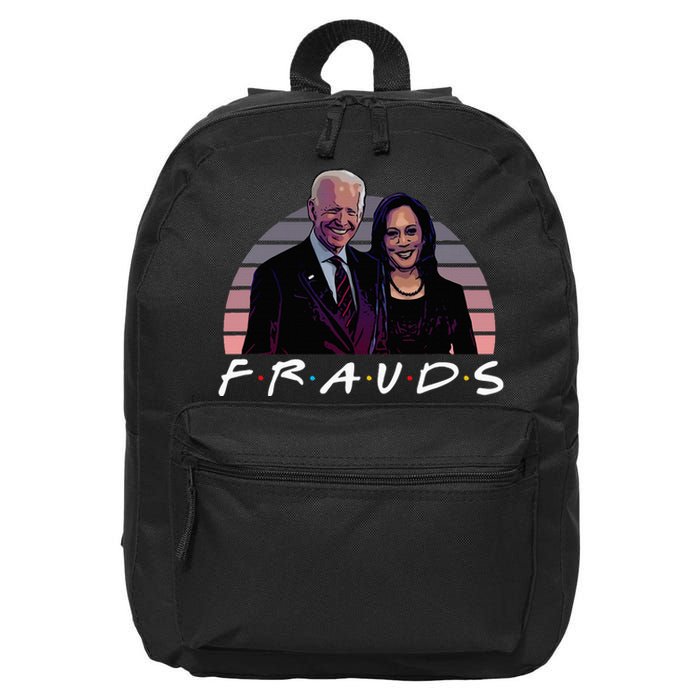 Frauds Impeach Biden Harris Now Anti Joe Biden 16 in Basic Backpack