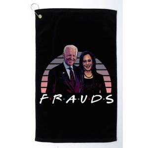 Frauds Impeach Biden Harris Now Anti Joe Biden Platinum Collection Golf Towel