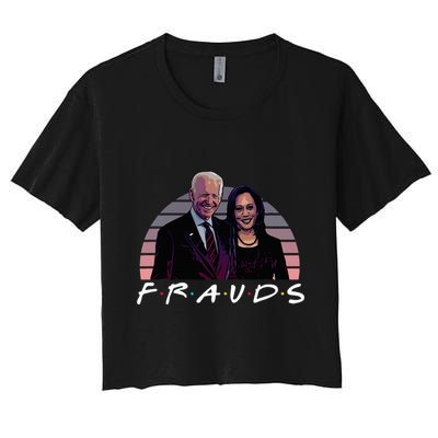Frauds Impeach Biden Harris Now Anti Joe Biden Crop Top