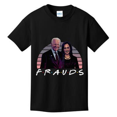 Frauds Impeach Biden Harris Now Anti Joe Biden Kids T-Shirt