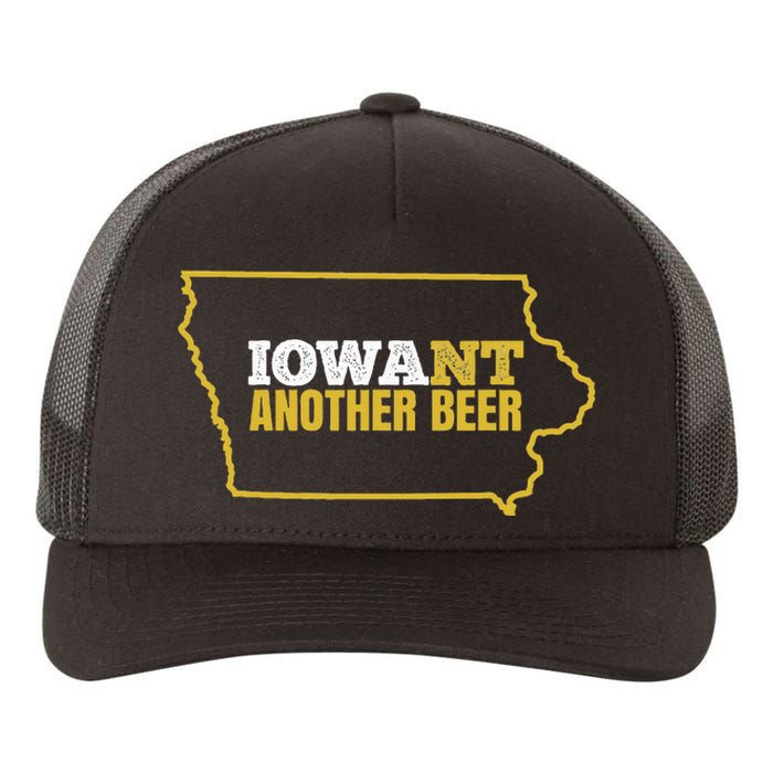 Funny Iowa Beer Distressed Iowa State Map Yupoong Adult 5-Panel Trucker Hat