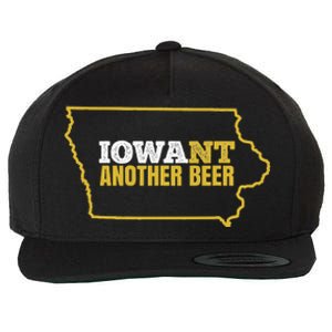 Funny Iowa Beer Distressed Iowa State Map Wool Snapback Cap