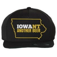 Funny Iowa Beer Distressed Iowa State Map Wool Snapback Cap