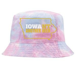 Funny Iowa Beer Distressed Iowa State Map Tie-Dyed Bucket Hat