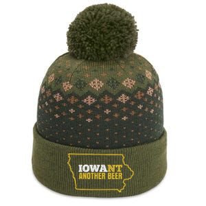 Funny Iowa Beer Distressed Iowa State Map The Baniff Cuffed Pom Beanie