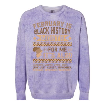 February Is Black History Month African American Gift Colorblast Crewneck Sweatshirt