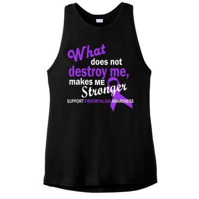 Fibromyalgia Make Me Stronger Ladies PosiCharge Tri-Blend Wicking Tank