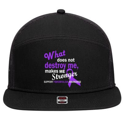 Fibromyalgia Make Me Stronger 7 Panel Mesh Trucker Snapback Hat