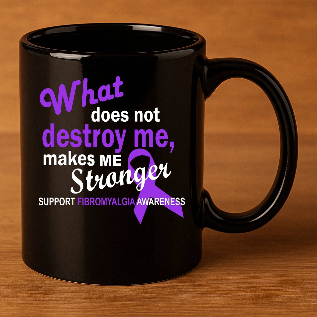 Fibromyalgia Make Me Stronger 11oz C Handle Ceramic Mug