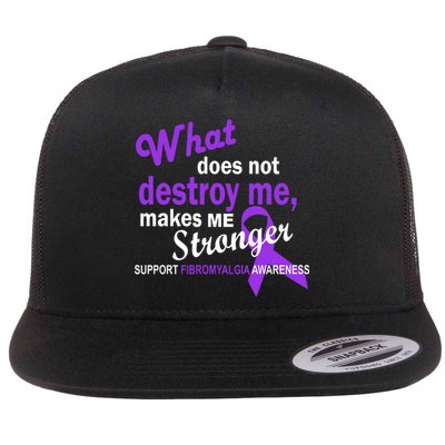 Fibromyalgia Make Me Stronger Flat Bill Trucker Hat