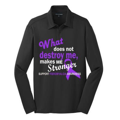 Fibromyalgia Make Me Stronger Silk Touch Performance Long Sleeve Polo