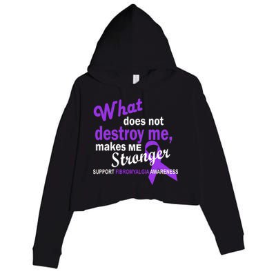 Fibromyalgia Make Me Stronger Crop Fleece Hoodie