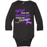 Fibromyalgia Make Me Stronger Baby Long Sleeve Bodysuit