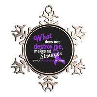 Fibromyalgia Make Me Stronger Metallic Star Ornament