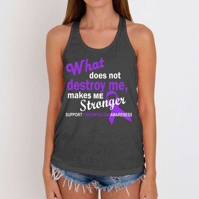 Fibromyalgia Make Me Stronger Women's Knotted Racerback Tank