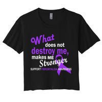Fibromyalgia Make Me Stronger Women's Crop Top Tee