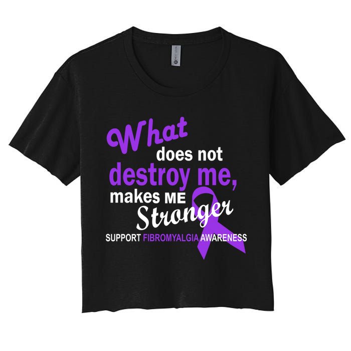 Fibromyalgia Make Me Stronger Women's Crop Top Tee