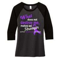 Fibromyalgia Make Me Stronger Women's Tri-Blend 3/4-Sleeve Raglan Shirt