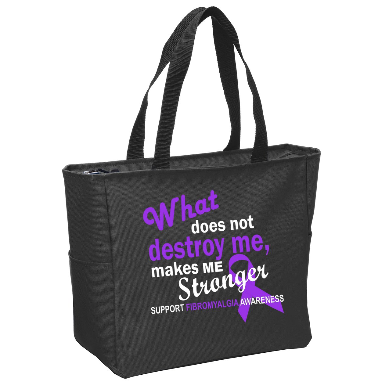 Fibromyalgia Make Me Stronger Zip Tote Bag