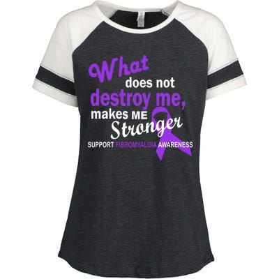 Fibromyalgia Make Me Stronger Enza Ladies Jersey Colorblock Tee