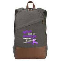 Fibromyalgia Make Me Stronger Cotton Canvas Backpack