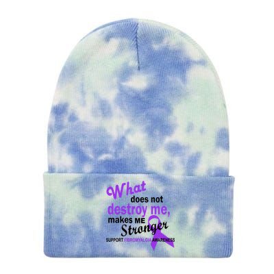 Fibromyalgia Make Me Stronger Tie Dye 12in Knit Beanie