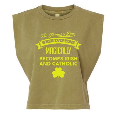 Funny Irish Catholic Saint Patrick's Day Garment-Dyed Women's Muscle Tee