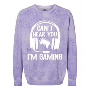 Funny I CanT Hear You IM Gaming Computer Video Gamers Funny Gift Colorblast Crewneck Sweatshirt