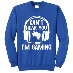 Funny I CanT Hear You IM Gaming Computer Video Gamers Funny Gift Tall Sweatshirt