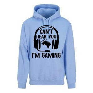 Funny I CanT Hear You IM Gaming Computer Video Gamers Funny Gift Unisex Surf Hoodie