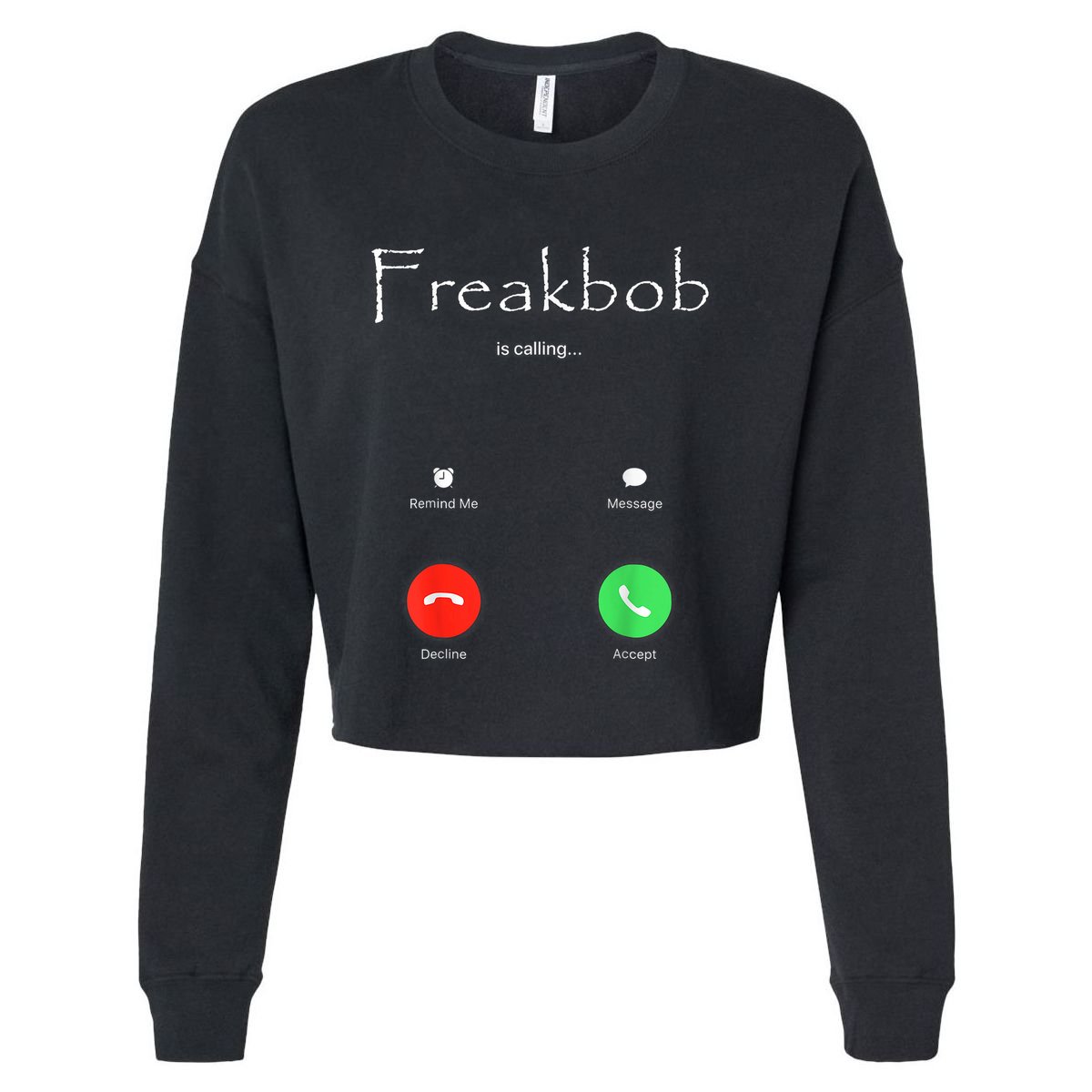 Freakbob Is Calling Freakabob Is Calling Cropped Pullover Crew