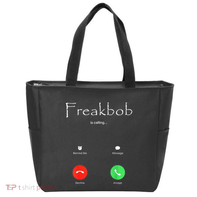 Freakbob Is Calling Freakabob Is Calling Zip Tote Bag