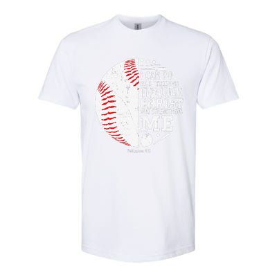 Funny I Can Do All Things Through Christ Who Strengthens Me Baseball Softstyle® CVC T-Shirt