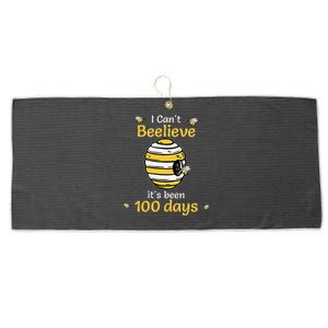 Funny I CanT Believe Its Been 100 Days Bee 100th Day School Large Microfiber Waffle Golf Towel