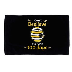 Funny I CanT Believe Its Been 100 Days Bee 100th Day School Microfiber Hand Towel