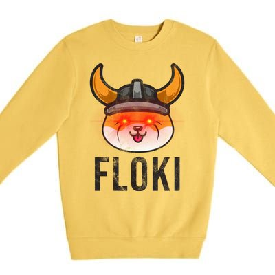 Floki Inu Cryptocurrency Lover Vintage Premium Crewneck Sweatshirt