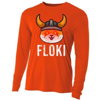 Floki Inu Cryptocurrency Lover Vintage Cooling Performance Long Sleeve Crew