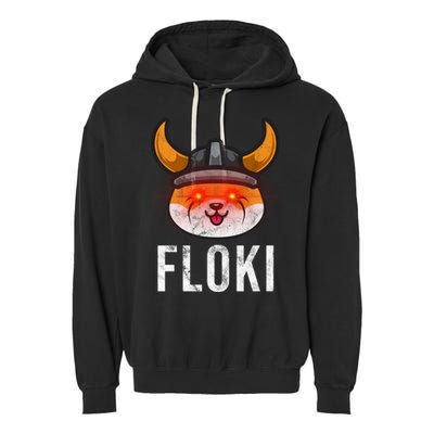 Floki Inu Cryptocurrency Lover Vintage Garment-Dyed Fleece Hoodie