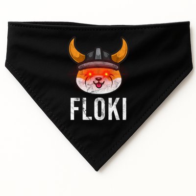 Floki Inu Cryptocurrency Lover Vintage USA-Made Doggie Bandana