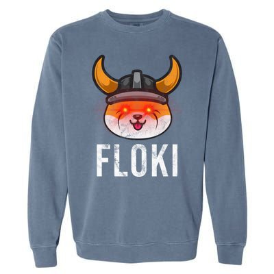 Floki Inu Cryptocurrency Lover Vintage Garment-Dyed Sweatshirt