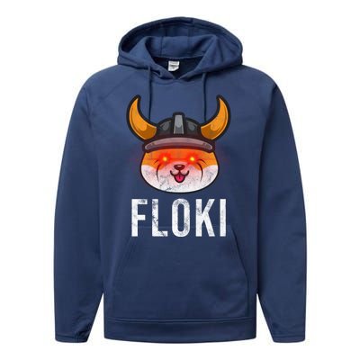 Floki Inu Cryptocurrency Lover Vintage Performance Fleece Hoodie