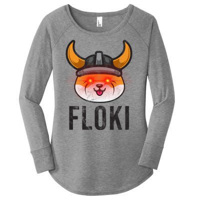 Floki Inu Cryptocurrency Lover Vintage Women's Perfect Tri Tunic Long Sleeve Shirt