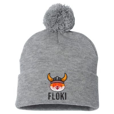 Floki Inu Cryptocurrency Lover Vintage Pom Pom 12in Knit Beanie