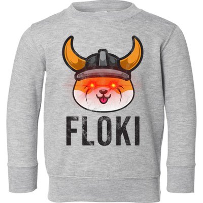 Floki Inu Cryptocurrency Lover Vintage Toddler Sweatshirt