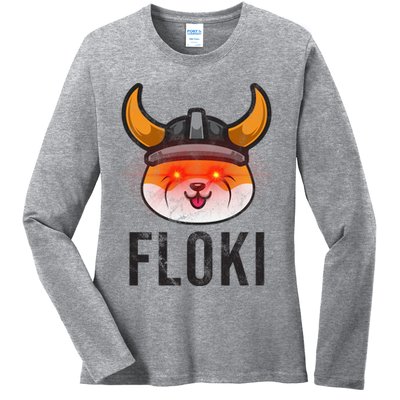Floki Inu Cryptocurrency Lover Vintage Ladies Long Sleeve Shirt